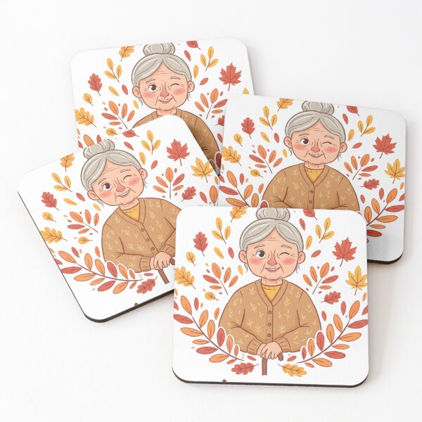 Item preview, Joyful Autumn of Life Portrait Grandma designed and sold by Guryl Michal Designs.