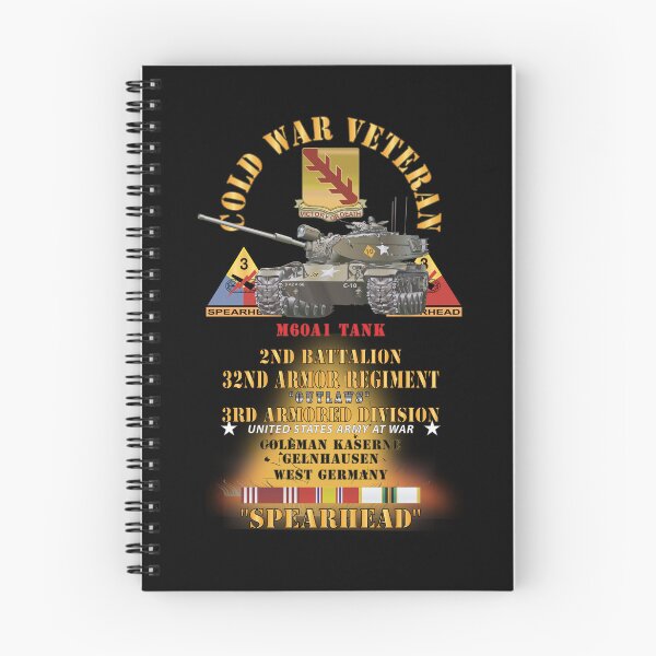 Item preview, Cold War Vet - 2nd Bn, 32nd Armor - 3rd Armor Div  - Gelnhausen, Germany - M60A1 Tank  - Spearhead w Fire w DUI - COLD X 300 designed and sold by Military Insignia Products.