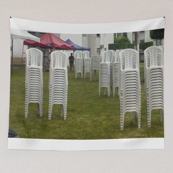 Item preview, chairs stacked on the lawn 2 designed and sold by felipequeiroz.
