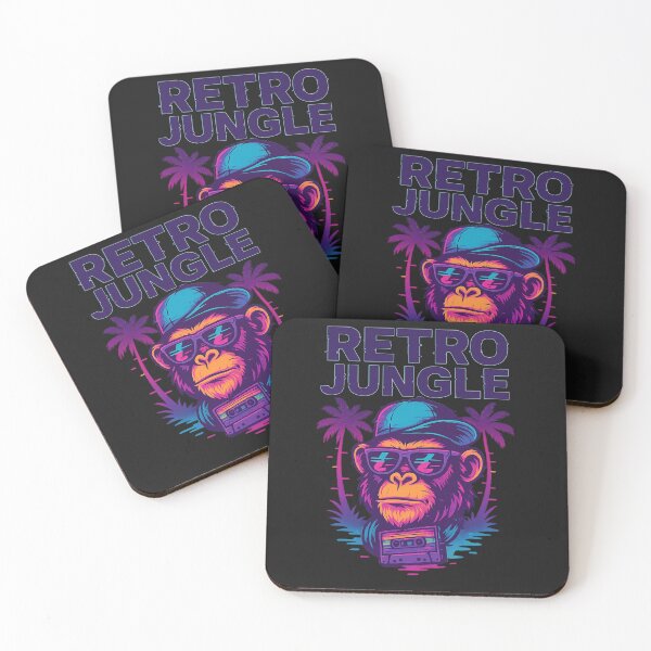 Item preview, Gorilla Sunset Drop – Vaporwave Jungle DJ Tee designed and sold by Laugh & Rewind .