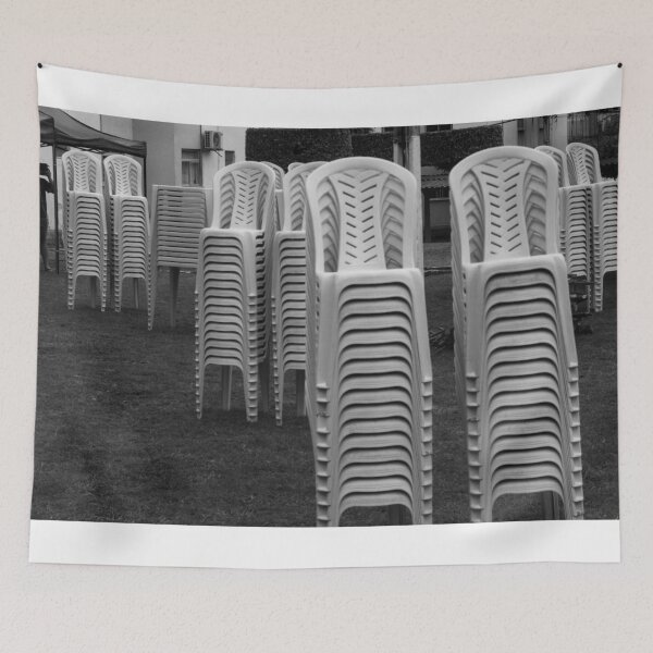 Item preview, chairs stacked on the lawn 3 designed and sold by felipequeiroz.