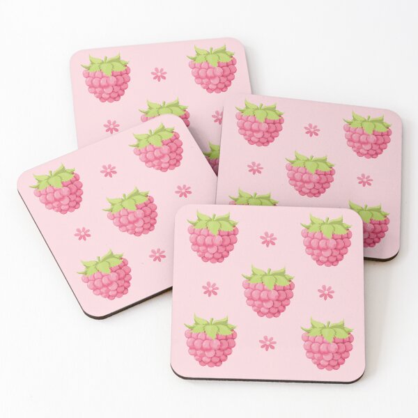 Item preview, Pink raspberries flowers summer pattern designed and sold by Art-of-Rory.