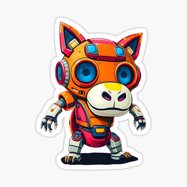Item preview, Cartoon Colorful Robot Futuristic Vision Animal Mecha designed and sold by SurrealArtSzysz.
