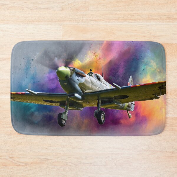 Artikelvorschau, Aquarell-Splash Spitfire entworfen und verkauft von Skyframe Aviation.