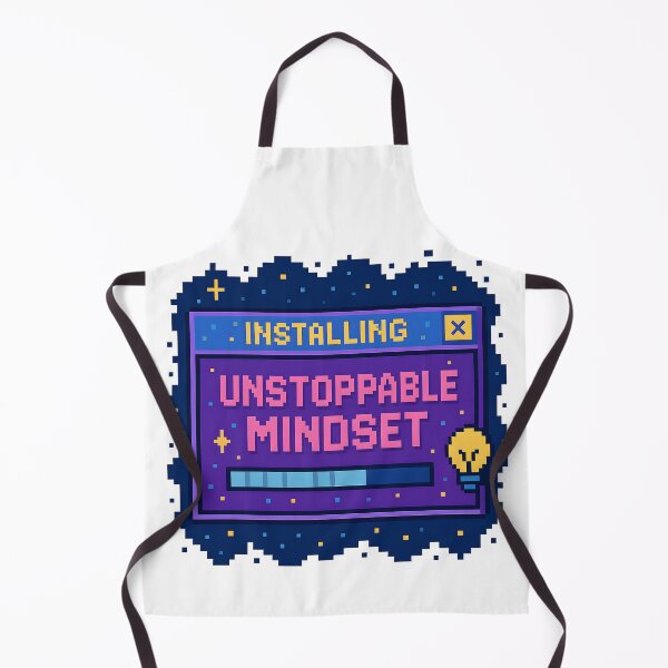 Item preview, INSTALLING UNSTOPPABLE MINDSET – Pixel Art Motivational Glitch Design designed and sold by Fongser.