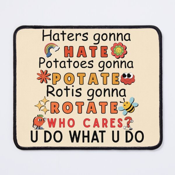 Item preview, Haters Gonna Hate – Funny Desi-Inspired Typography Design designed and sold by GracefulPODshop.