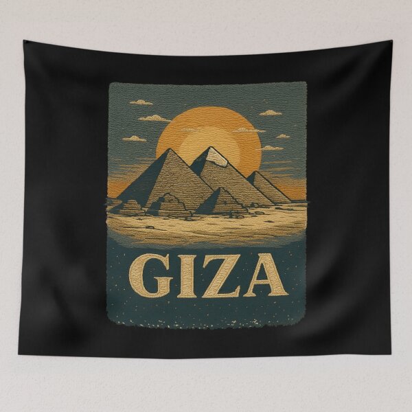 Item preview, Embroidery Egyptian Pyramids of Giza Great Pyramid designed and sold by Blok45.