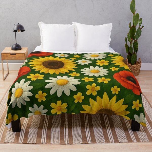 Item preview, Sunshine & Scarlet – Seamless Summer Floral Tile designed and sold by ArdethBey.