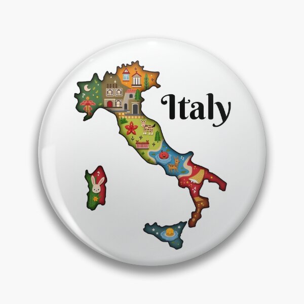Item preview, Italy Outline with Colors – Educational Art designed and sold by 1R6V.