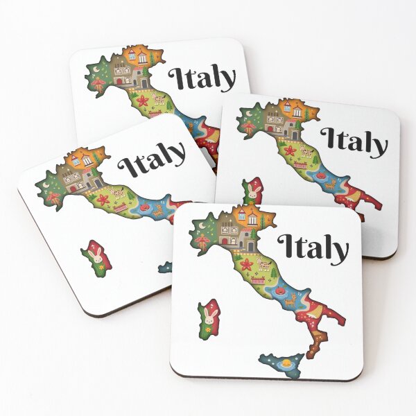 Item preview, Italy Outline with Colors – Educational Art designed and sold by 1R6V.