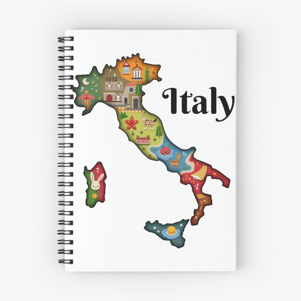 Item preview, Italy Outline with Colors – Educational Art designed and sold by 1R6V.