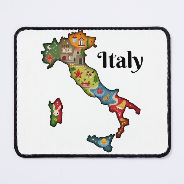 Item preview, Italy Outline with Colors – Educational Art designed and sold by 1R6V.