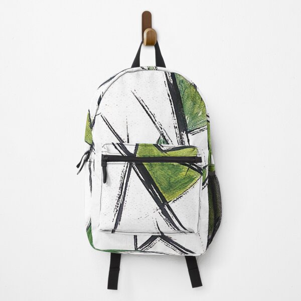 Item preview, Abstract Green Leaves with Dynamic Lines designed and sold by MYK-Printing.