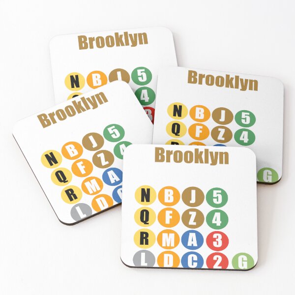 Item preview, Brooklyn NY train lines brown  designed and sold by Mozart3.