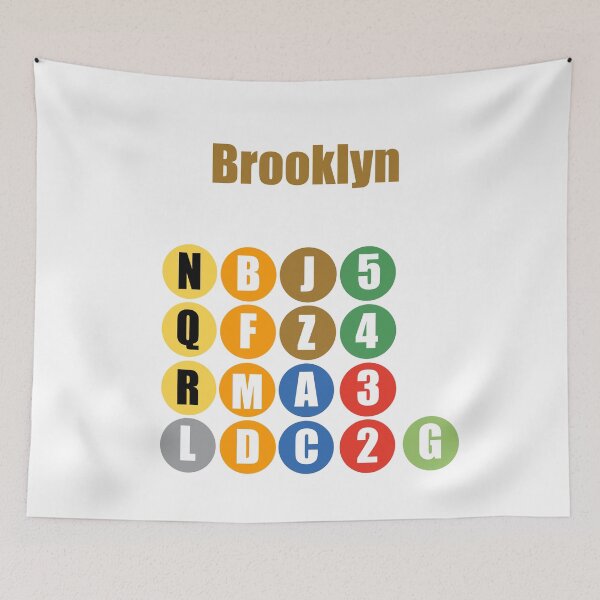 Artikelvorschau, Brooklyn NY Bahnlinien braun entworfen und verkauft von Mozart3.