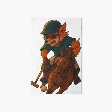 Item preview, Cool fox playing polo designed and sold by Royal Sixty-Four.