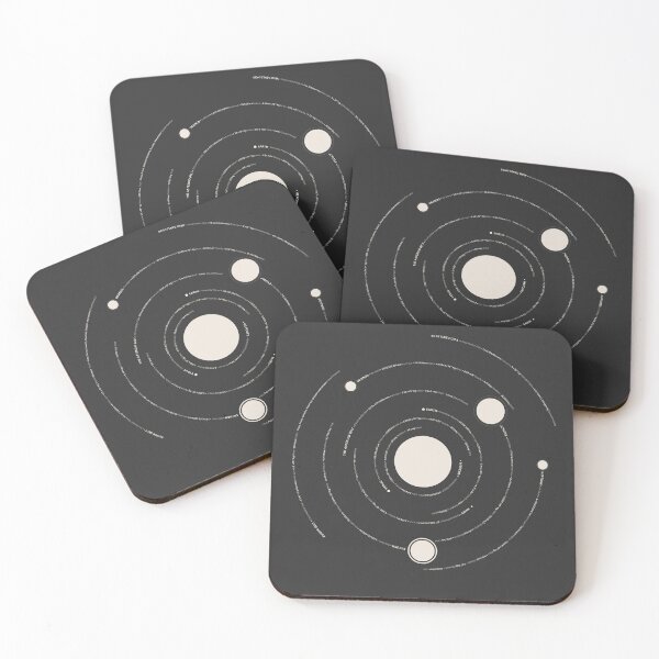 Item preview, Solar System Black Orbital Chart designed and sold by archetype prints.