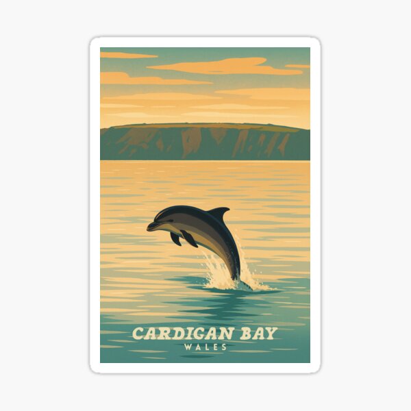 Item preview, Cardigan Bay Wales Dolphin Vintage Design designed and sold by JackCurtis1991.