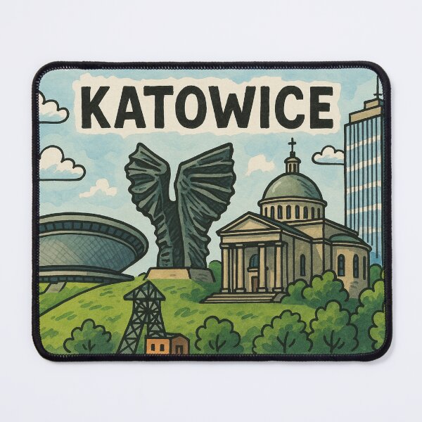Item preview, Katowice Landmarks – Hand-Drawn Tribute to the Heart of Silesia designed and sold by Guryl Michal Designs.