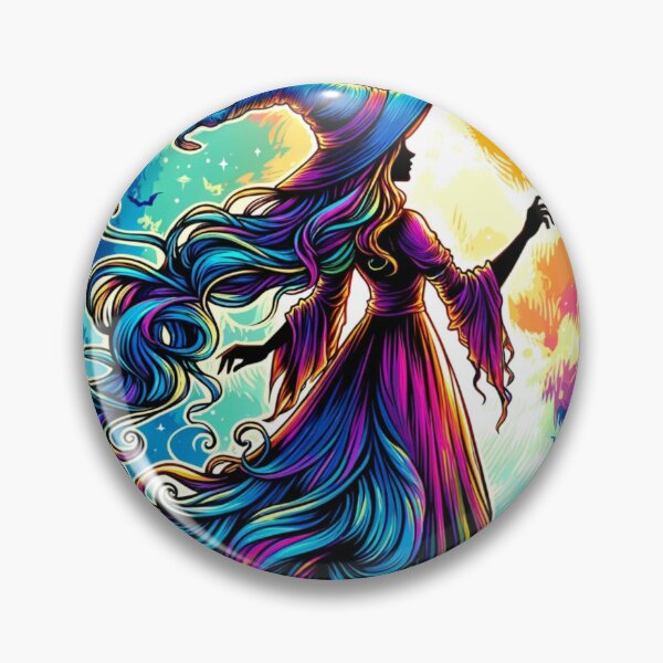Item preview, Rainbow Moon Witch designed and sold by NTKSHOP11.