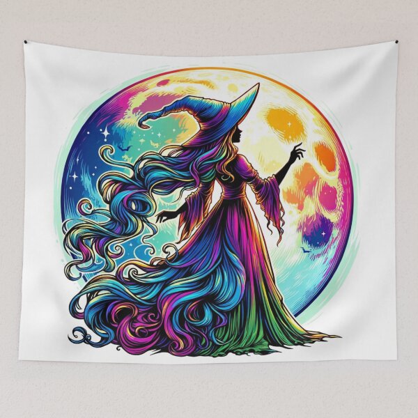 Item preview, Rainbow Moon Witch designed and sold by NTKSHOP11.