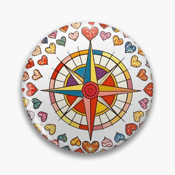 Item preview, Colorful Love Compass Design designed and sold by Gumaga-Store.