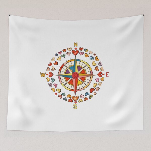 Item preview, Colorful Love Compass Design designed and sold by Gumaga-Store.