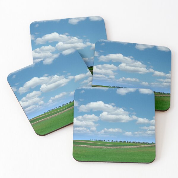 Item preview, Green wheat and orchard, rolling hills landscape,Moravia,Chech Republic designed and sold by goceris.
