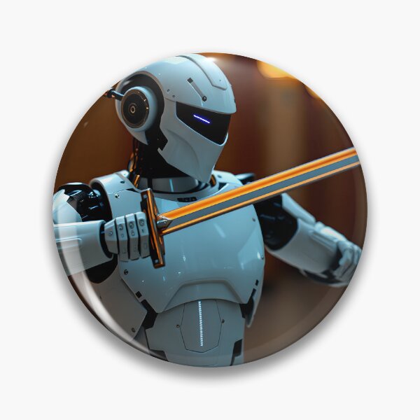 Item preview, Robot With Sword: The AI Warrior designed and sold by LoveFightWrite.
