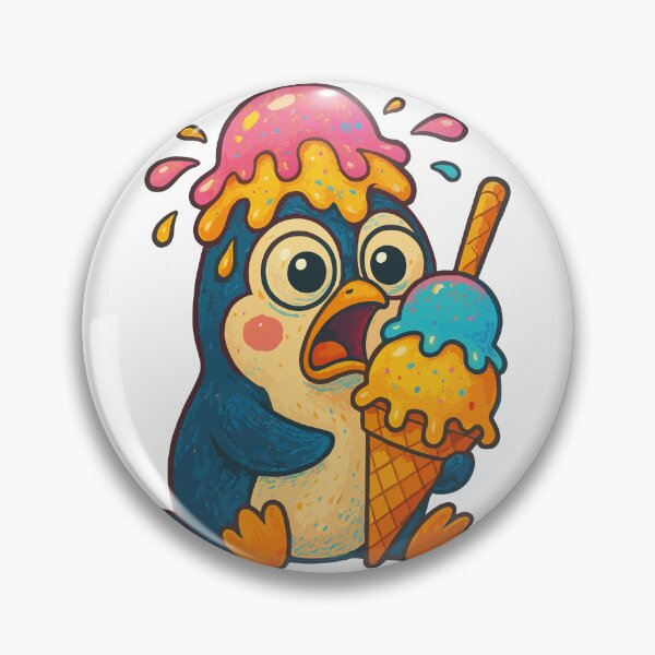 Item preview, Pingüino torpe con helado derretido designed and sold by Emanova9.