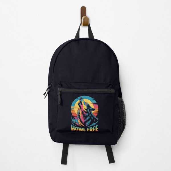 Item preview, Vibrant Neon Wolf Howling Free Under Sunset designed and sold by Taans-Creation.