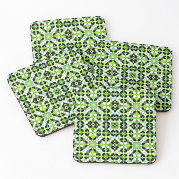 Item preview, Delicate Green Mosaic with Amazigh Carpet Pattern designed and sold by Tarjiart.