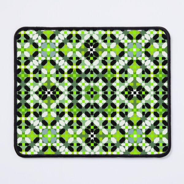 Item preview, Delicate Green Mosaic with Amazigh Carpet Pattern designed and sold by Tarjiart.