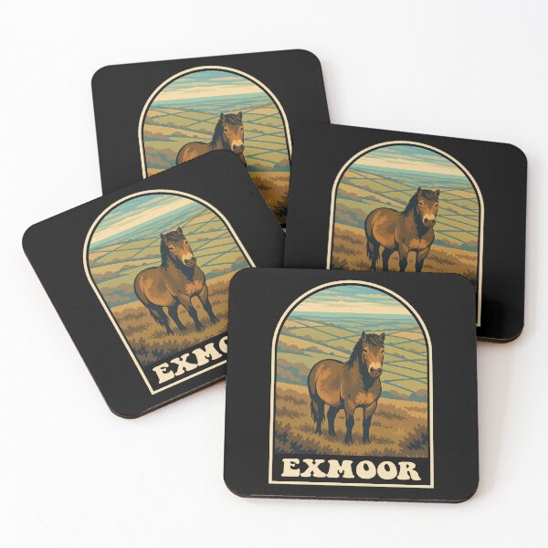 Aperçu de l'œuvre Poney Exmoor vintage, design du parc national britannique créée et vendue par JackCurtis1991.