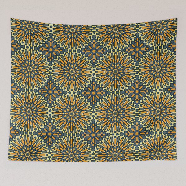 Item preview, Radiant Mosaic Sun with Geometric Design designed and sold by Tarjiart.