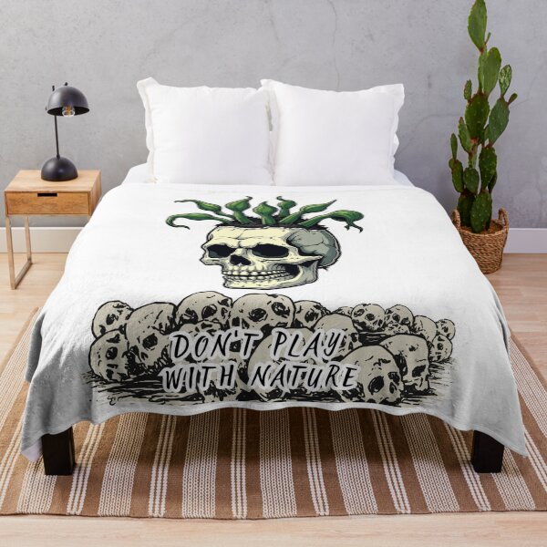 Item preview, DONT PLAY WITH Nature Skull Sticker Design – Dark Plants Sprouting from Cracked Skull | Gothic Macabre T-Shirt Art designed and sold by VibeVault12.