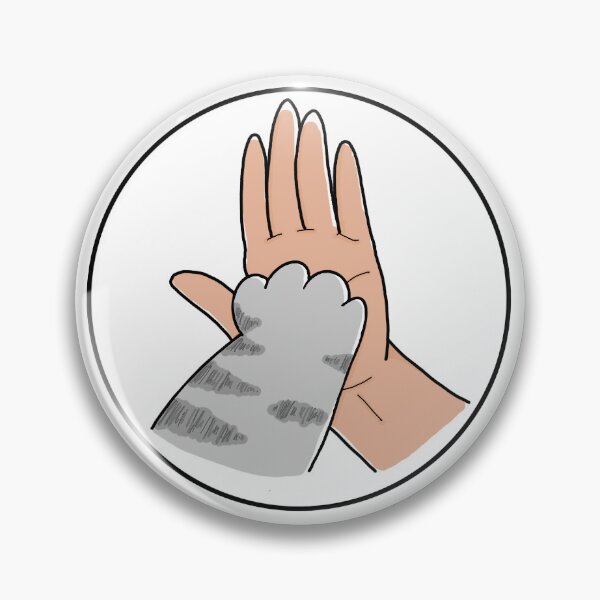 Item preview, High-five with grey tabby cat paw designed and sold by Notschie.