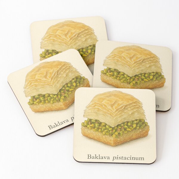 Item preview, Baklava pistacium – Botanical Dessert Illustration designed and sold by Pacika.