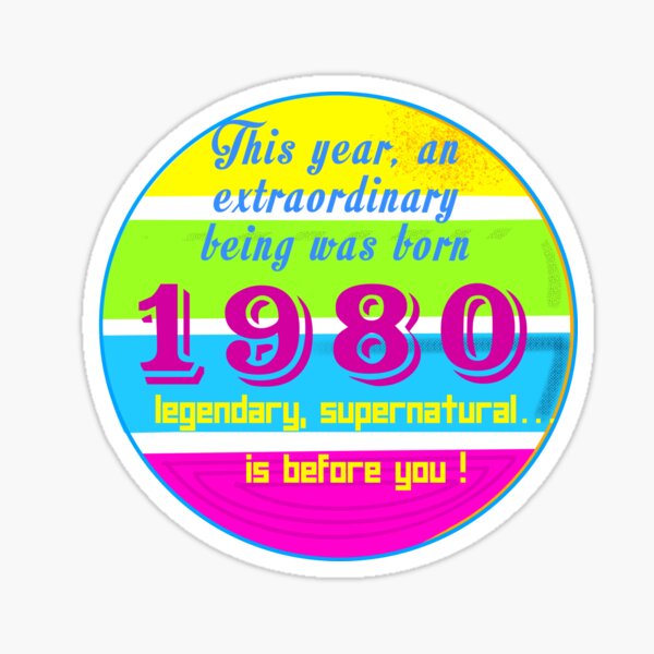 Item preview, birthday 1980 designed and sold by fifou96.