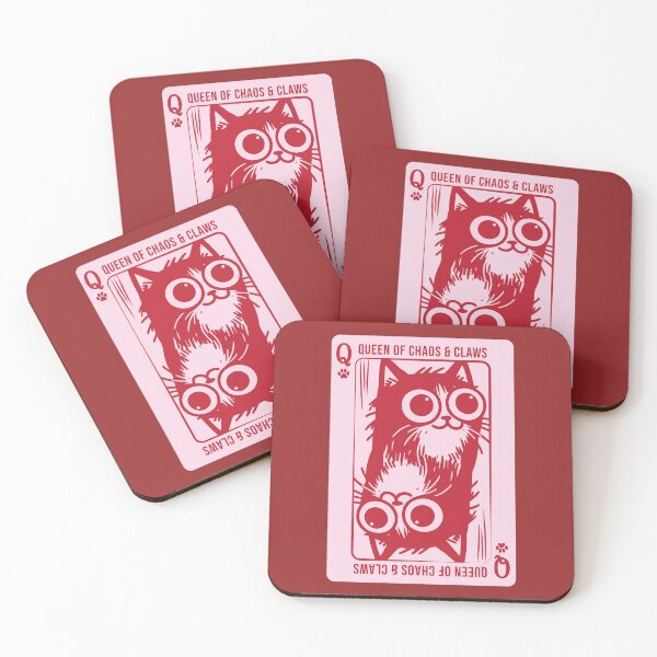 Item preview, Queen of Chaos and Claws Playing Card Cat designed and sold by chillaxcats.