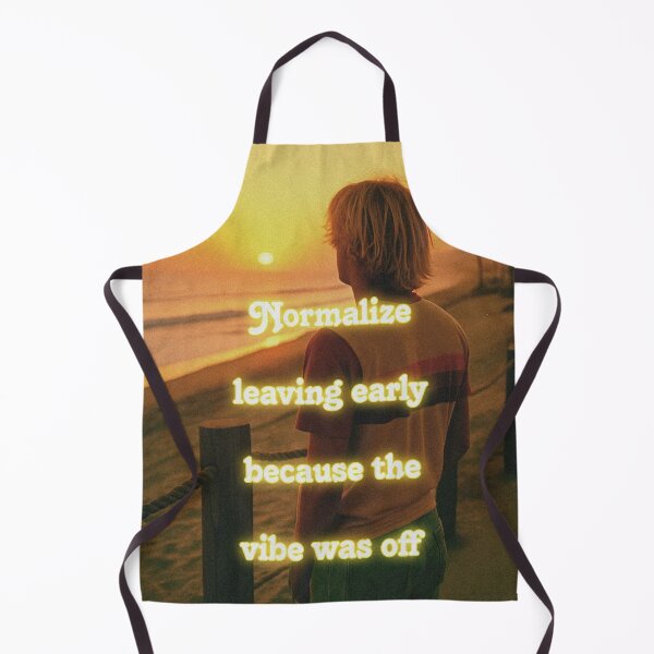 Item preview, Normalize Leaving Early Because the Vibe Was Off – Sunset Introvert Poster designed and sold by CrumblyStudio.