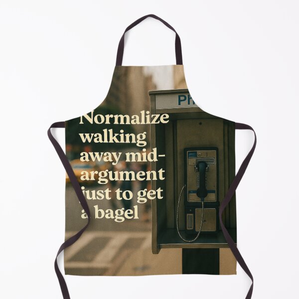 Item preview, Normalize Walking Away Mid-Argument Just to Get a Bagel – Urban Escape Poster designed and sold by CrumblyStudio.