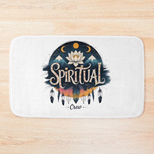 Item preview,  Ethereal Spiritual Crew Art - Lotus, Moon & Feather Illustration designed and sold by Frame of Mind .