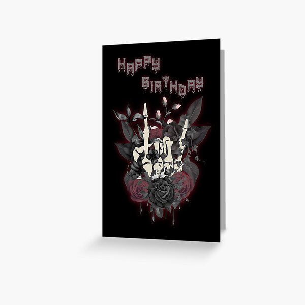 Item preview, “Deadly Bloom” Birthday Card designed and sold by FrauYviDesign.
