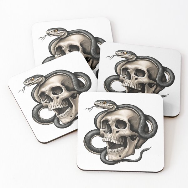 Item preview, SKULL WITH SNAKE designed and sold by infinitearte.