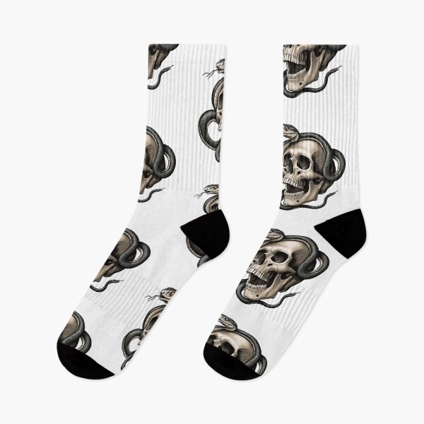 Item preview, SKULL WITH SNAKE designed and sold by infinitearte.