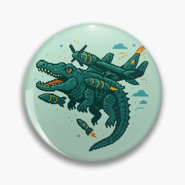 Item preview, Bombardiro Crocodilo Italian Brainrot Memes Pixel designed and sold by Sitchko.