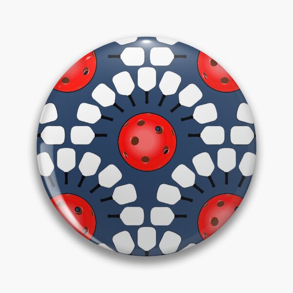Item preview, Pickleball Fans Red White and Blue Classic Red Pickleballs and White Paddles on Patriotic Blue designed and sold by GreenCarbon2112.