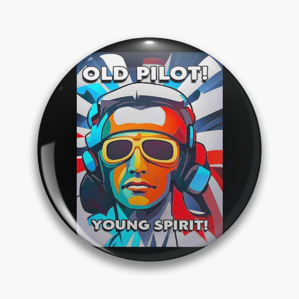 Item preview, Motivational OLD PILOT! YOUNG SPIRIT! designed and sold by Giulivo Store Graphic.