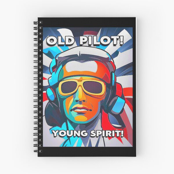 Item preview, Motivational OLD PILOT! YOUNG SPIRIT! designed and sold by Giulivo Store Graphic.